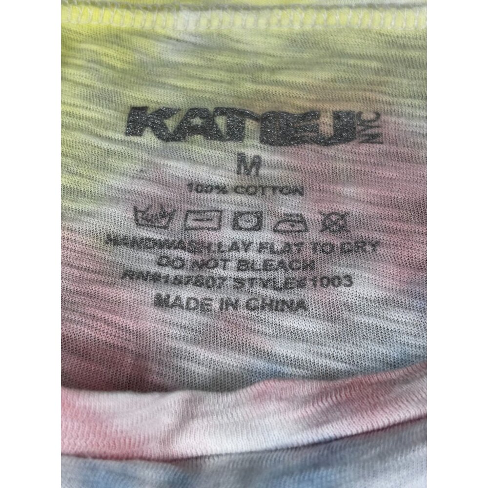 Tie-Dye Short-Sleeve Cotton T-Shirt By Katiej NYC M - Picture 4 of 7